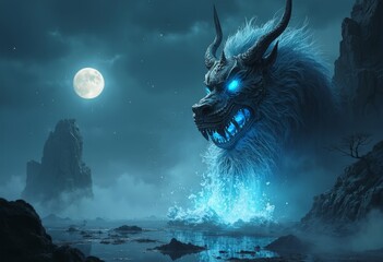 The Phantom Night Dragon exhales its breath