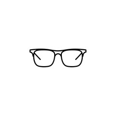 Fototapeta premium Eyeglasses outline provide vision in simple white background design