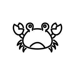 crab icon vector, line style icon