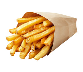 Crispy Golden French Fries  Snack Image  High-Res PNG Cut-Out  isolated on a transparent background