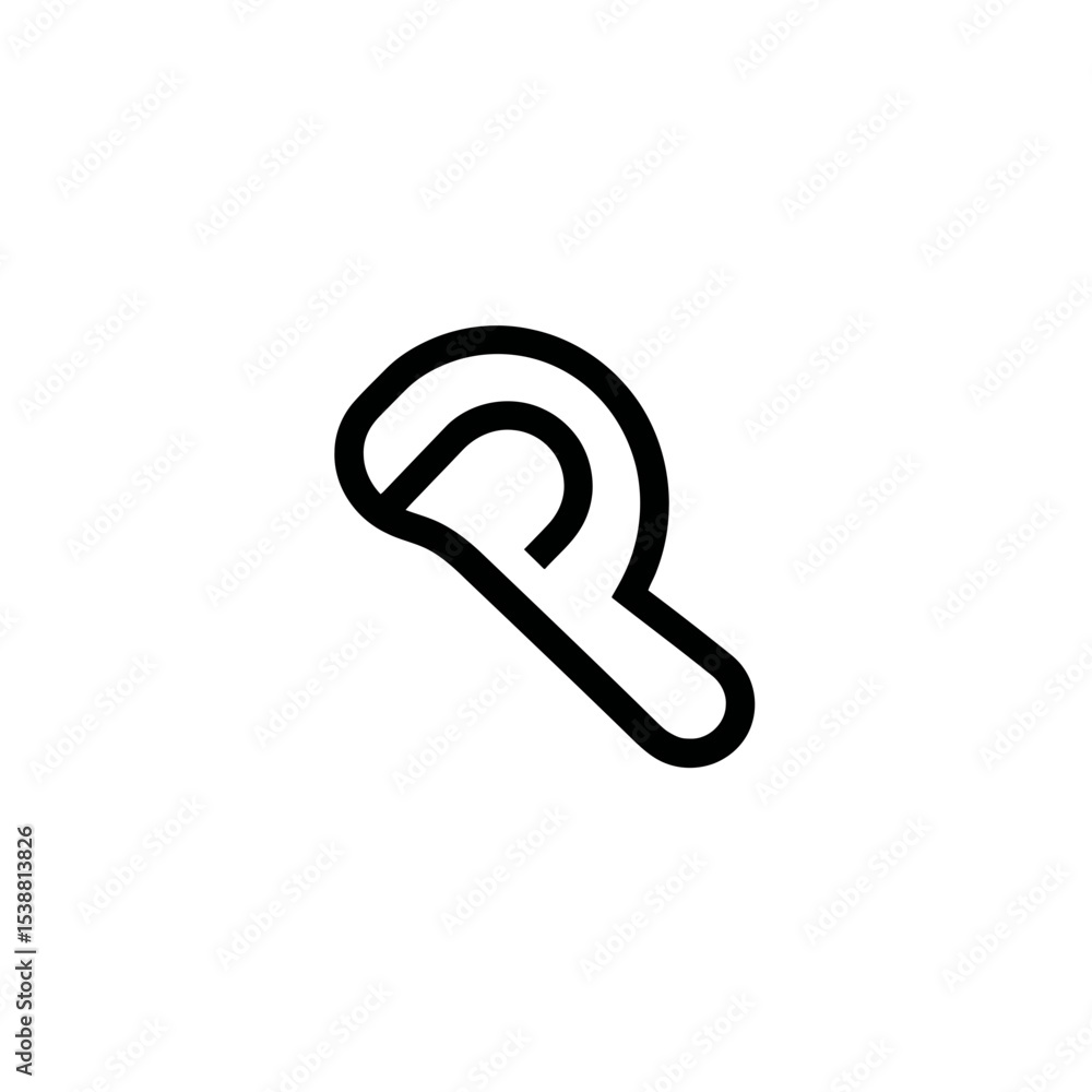 Poster minimalist shape creates letter outline design isolated graphically