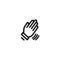Obraz premium Clapping hand icon applauds gesture isolated white background celebration