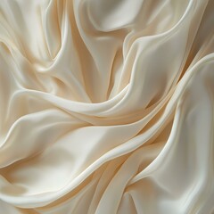Fototapeta premium cream draped fabric with soft folds