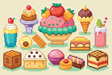  Pixel Art Dessert Pack – Sweet Treats in Pixel Style