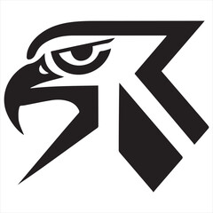 Obraz premium Powerful Silhouette Eagle Logo Design: High-Quality Vector Art for Minimalist Branding, Professional Logos, and Modern Digital Projects 