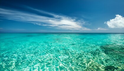 Fototapeta premium tropical turquoise clear sea water ripple surface