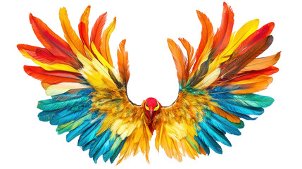 Obraz premium Brazilian carnival feather costume Transparent background, PNG file