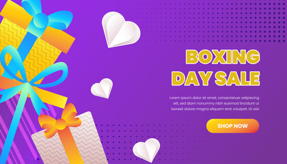 Boxing Day Sale Advertising Banner Design Graphics Illustration