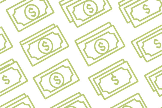 Green currency patterns create a modern design for financial themes and business concepts