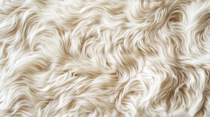 Creamy off-white fur texture with swirling, wavy patterns. Soft, plush, and luxurious appearance