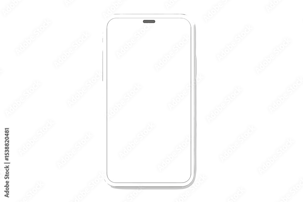 Poster blank smartphone display ready for app design or creative project at a modern workspace