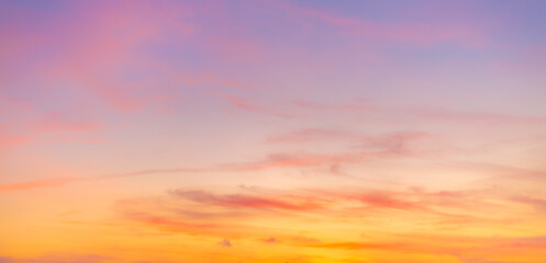 Pink clouds and sky in the morning,Exotic sunset and soft pink clouds of pastel tones. Scenic image of textured sky. Perfect summertime wallpaper. Bright epic sky. 