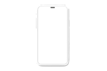 Blank smartphone display ready for app design or creative project at a modern workspace