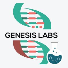 Chemical flask glassware with green tree leaves in liquid vector illustration. Eco science, biotechnology and environmental conservation concept