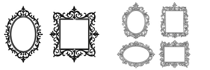 Decorative frames with intricate designs perfect for various artistic displays and presentations