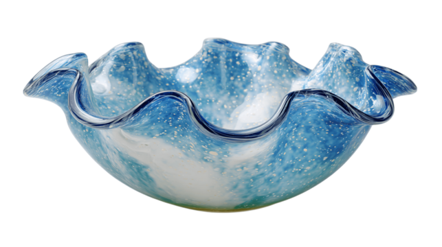 A shatterproof decorative bowl, white background --ar 16:9