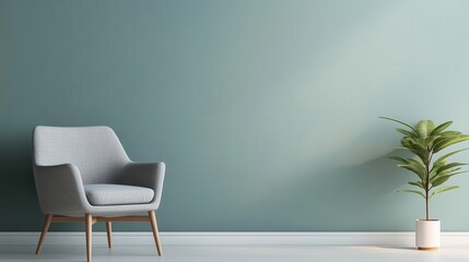 Scandinavian-style room with dopamine color pops and minimalistic design