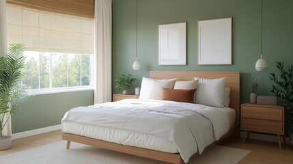 Sensory-friendly dopamine style bedroom for well-being and calm