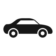 Minimalist car automotive icon design in red green and blue