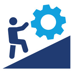 Challenge Flat Blue Icon