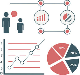 Colorful Infographic Elements Design Set. Modern Infographic Elements for Data Presentation. Flat Style Infographic Icons and Charts. Creative Infographic Layout Design Elements. Business Infographic