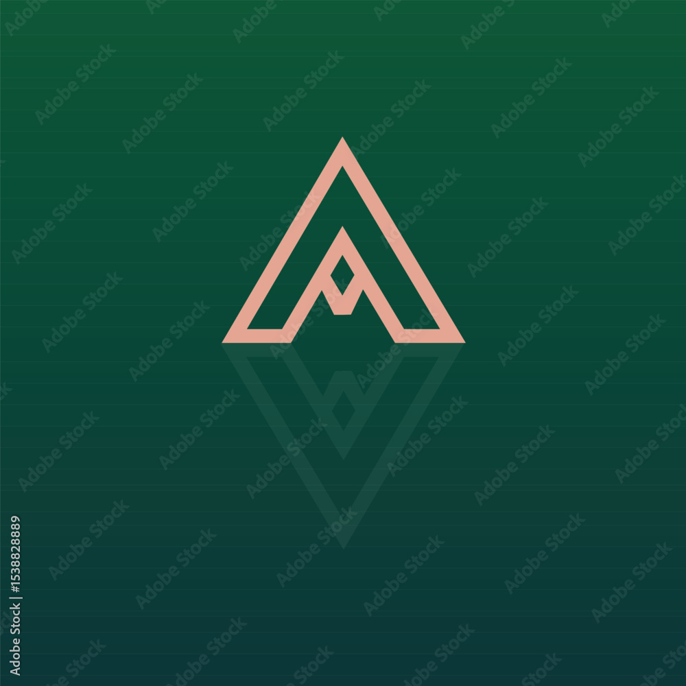 Poster a minimalist linear logo forming an abstract 