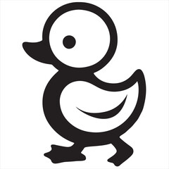 Obraz premium Sleek Silhouette Duck Logo Design: High-Quality Vector Art for Minimalist Branding, Professional Logos, and Modern Digital Projects