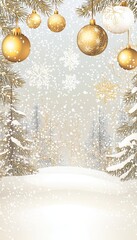 A4 size Beautiful Christmas holiday frame of Christmas