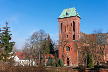 Cathedral of Blessed Virgin Mary, Saint John the Baptist and Saint Faustinus the Bishop (Konkatedra Najświętszej Marii Panny, św. Jana Chrzciciela i św. Faustyna biskupa). Kamień Pomorski, Poland.