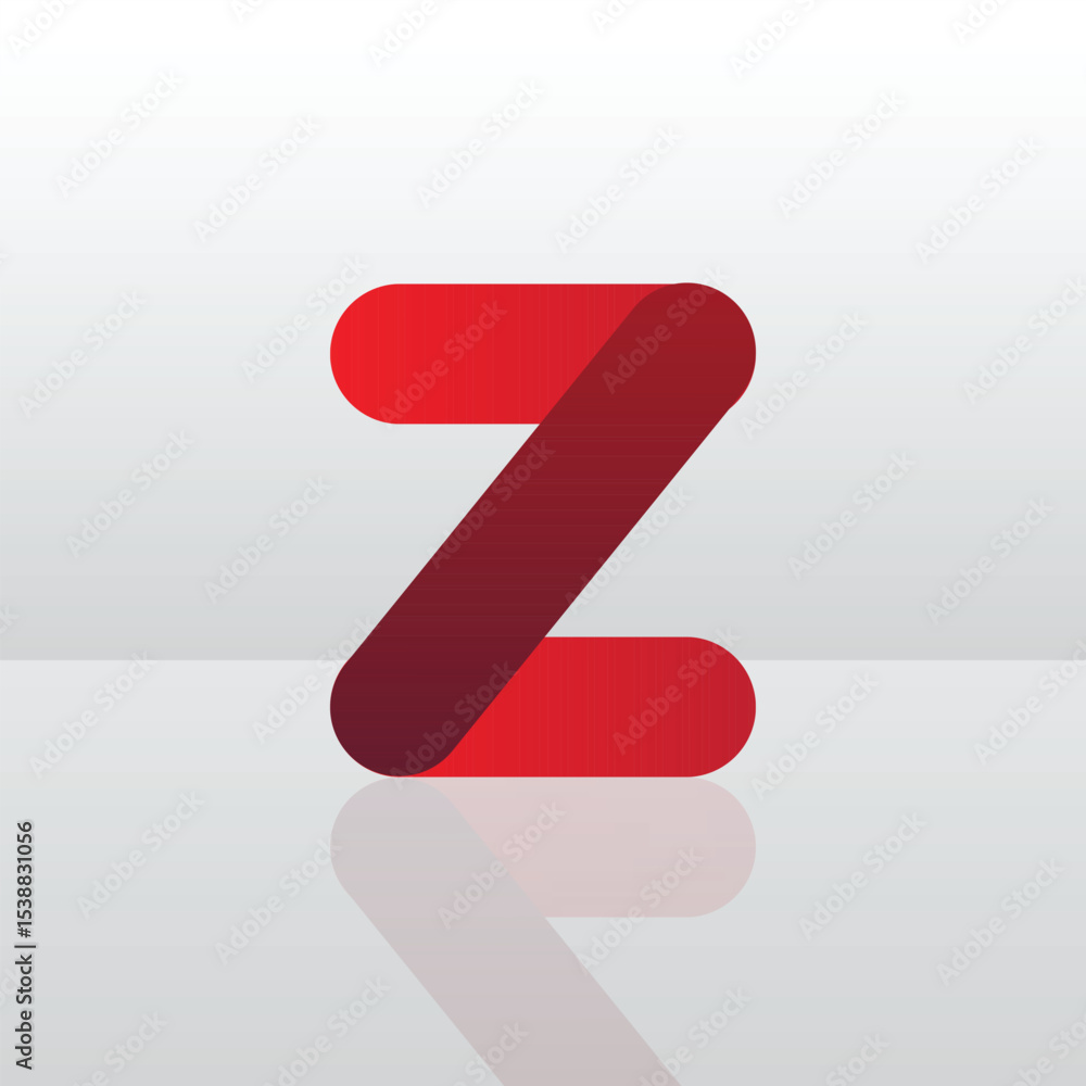 Poster a modern, bold red letter 