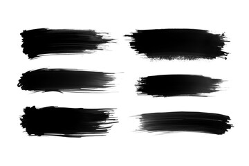 set of watercolor paint strokes