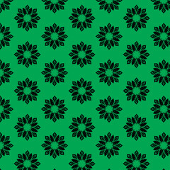 Seamless Mandala Flower Design for Fabric or Wallpaper