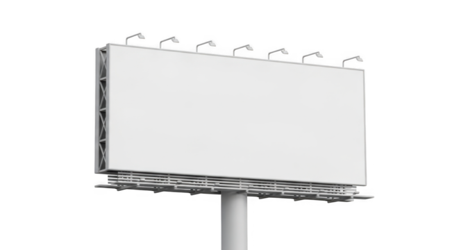 PNG Image of Blank Billboard Advertisement Mockup For Marketing Promotions and Campaigns