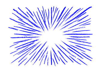 Obraz premium Ray Lines Crayon Chalk Drawing Vector