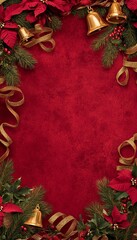 A4 size Beautiful Christmas holiday frame of Christmas