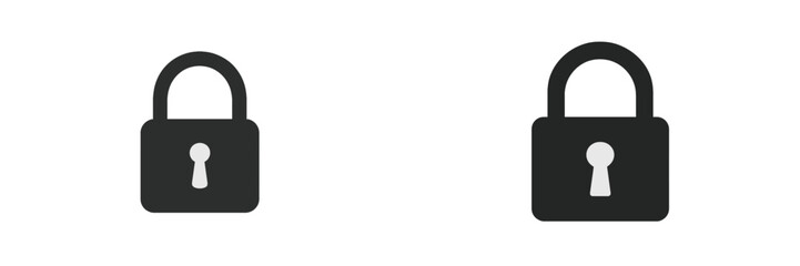 Two simple padlock icons displayed side by side on a white background, representing security and protection for various applications