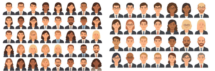 Diverse group of professionals in business attire during a corporate event in a modern office setting