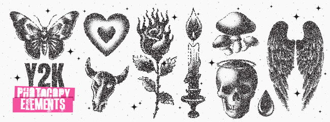 Exploration of y2k aesthetic with intricate illustrations of nature and symbolism