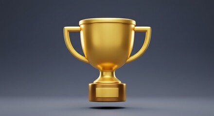 Fototapeta premium Gold Trophy Award on Dark Background
