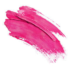 Stylish hot pink lipstick stroke, showcasing vibrant and bold makeup smear that adds touch of glamour and creativity to any beauty project