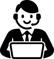 Video Conference and Online Meeting Icon – Remote Work and Virtual Communication