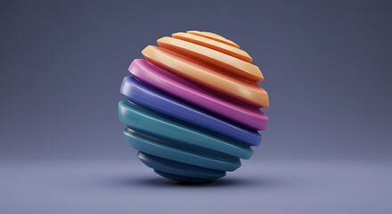 Obraz premium Colorful Sliced Sphere