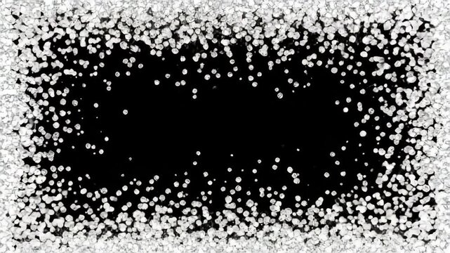 Abstract Black and White Exploding Starburst Frame