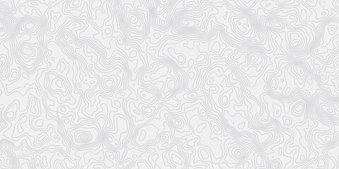 modern white and grey wavey curve line contour map design featuring  topography minimalist white background.