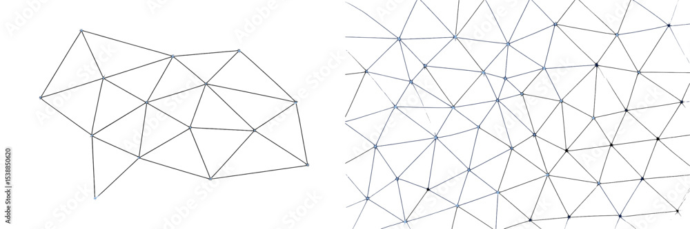 Poster Complex geometric patterns showcase intricate relationships between shapes and lines in a creative design