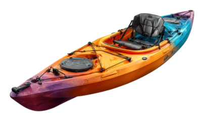 Kayaking adventure scenic lake outdoor activity vibrant environment aerial thrill of water sports cut out png