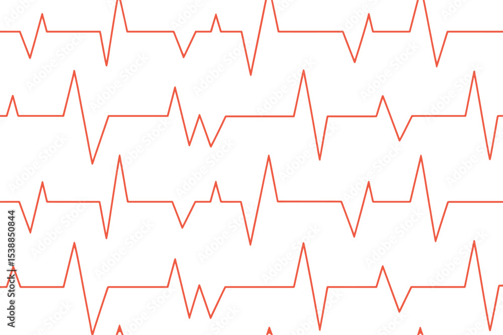 Poster Heartbeat pattern on a minimalistic background in a modern design, emphasizing rhythm and vitality