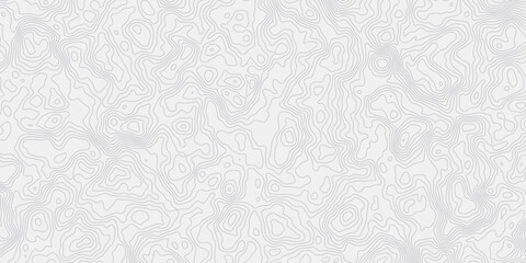 modern white and grey wavey curve line contour map design featuring  topography minimalist white background.