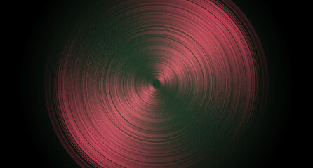Abstract red toned metallic circles with grungy grainy texture. Geometric creative vector background