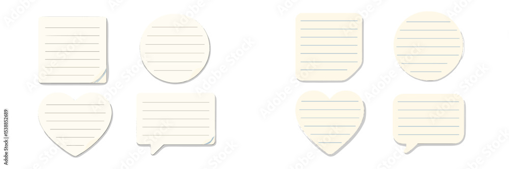 Poster blank note templates featuring various shapes for personal or professional use, ideal for reminders 